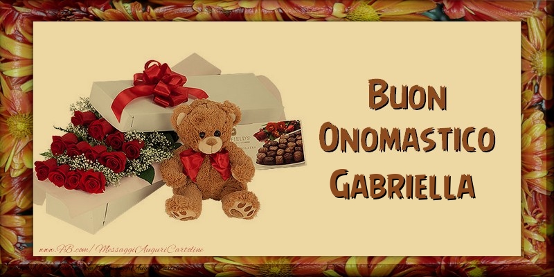 Buon Onomastico Gabriella - Cartoline onomastico con animali