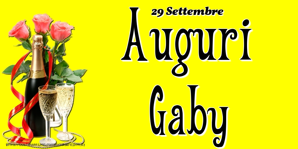 29 Settembre - Auguri Gaby! - Cartoline onomastico