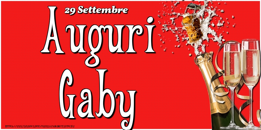 29 Settembre - Auguri Gaby! - Cartoline onomastico