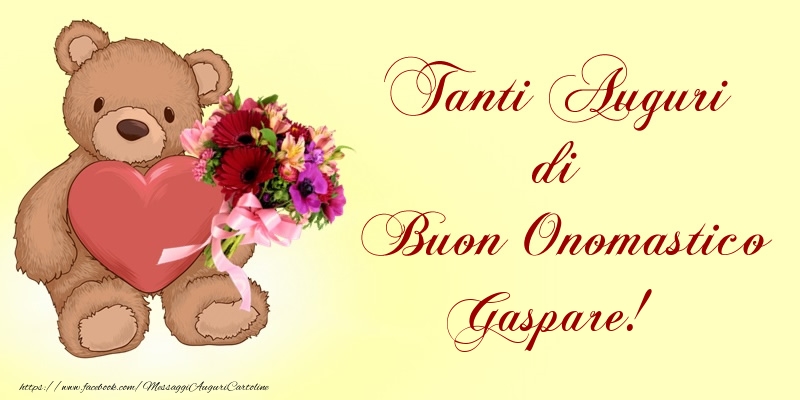 Tanti Auguri di Buon Onomastico Gaspare! - Cartoline onomastico con animali