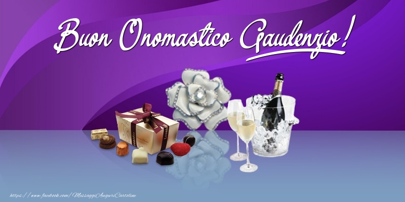 Buon Onomastico Gaudenzio! - Cartoline onomastico con regalo