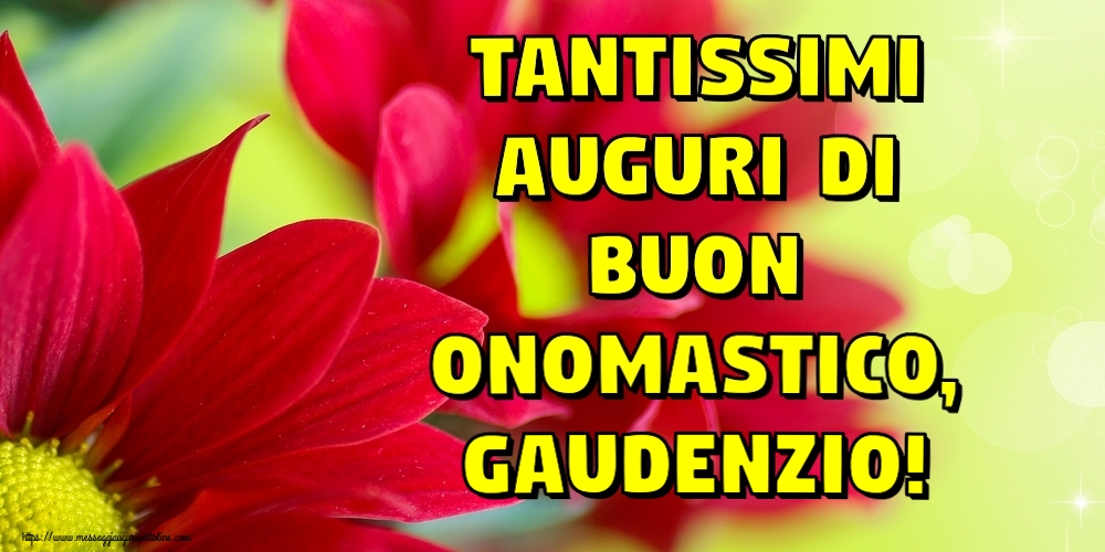 Tantissimi auguri di Buon Onomastico, Gaudenzio! - Cartoline onomastico