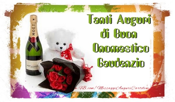 Tanti Auguri di Buon Onomastico Gaudenzio - Cartoline onomastico con animali