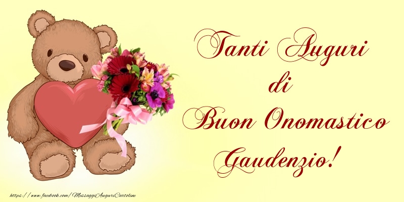 Tanti Auguri di Buon Onomastico Gaudenzio! - Cartoline onomastico con animali