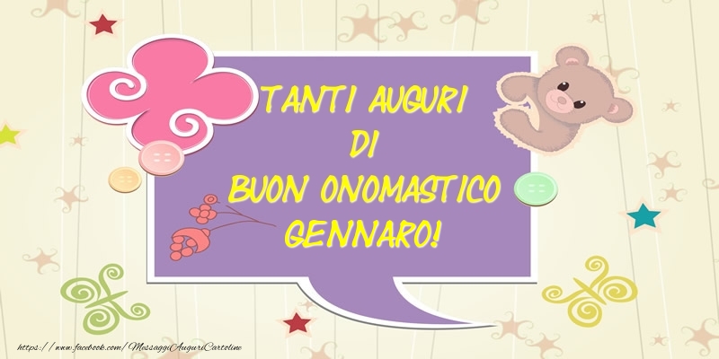 Tanti Auguri di Buon Onomastico Gennaro! - Cartoline onomastico con animali