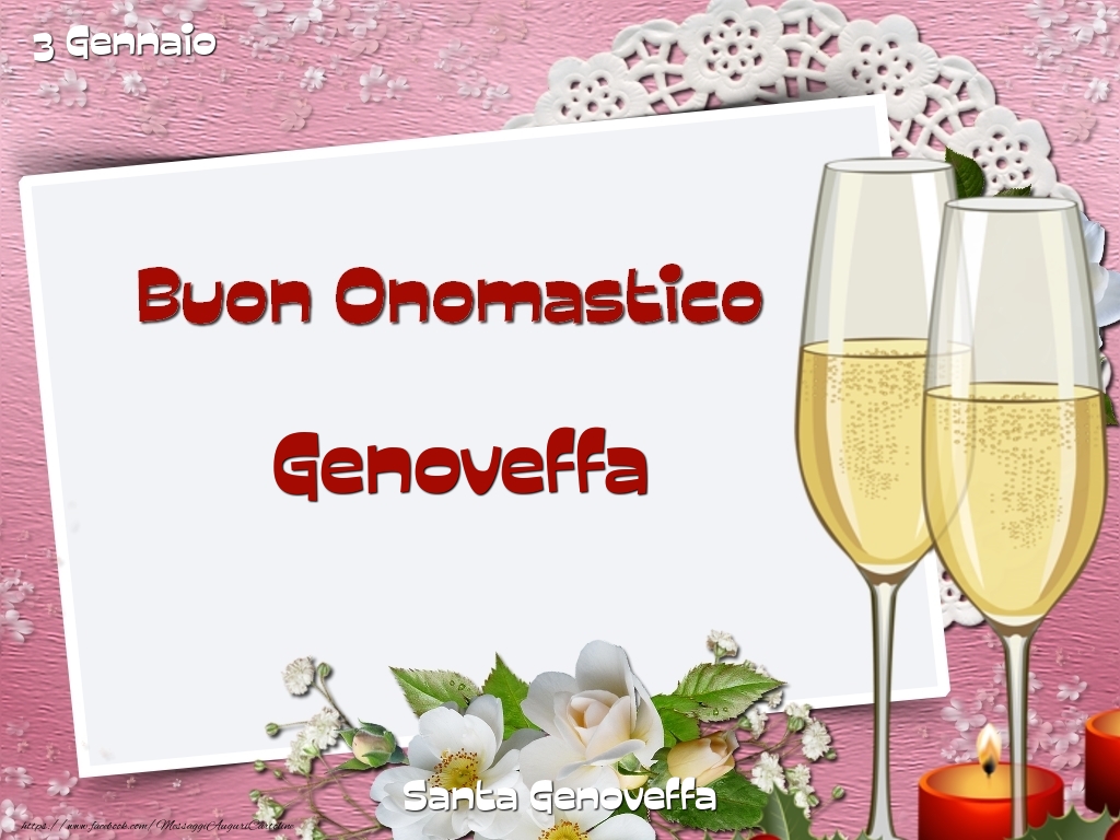 Santa Genoveffa Buon Onomastico, Genoveffa! 3 Gennaio - Cartoline onomastico