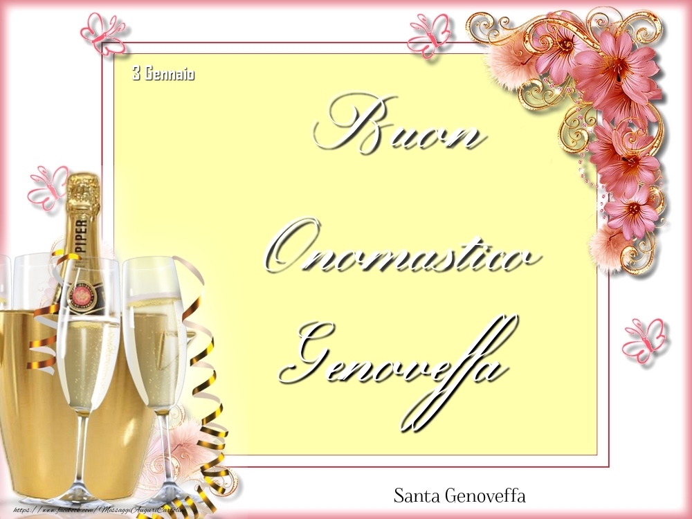 Santa Genoveffa Buon Onomastico, Genoveffa! 3 Gennaio - Cartoline onomastico