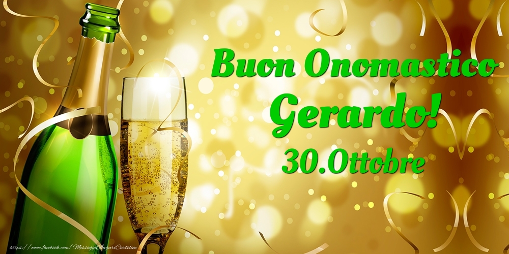 Buon Onomastico Gerardo! 30.Ottobre - - Cartoline onomastico