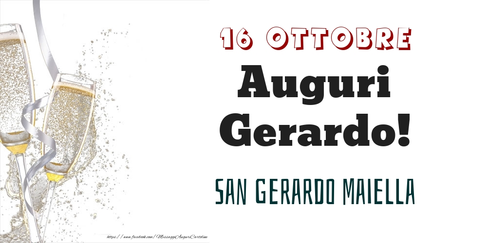 San Gerardo Maiella Auguri Gerardo! 16 Ottobre - Cartoline onomastico