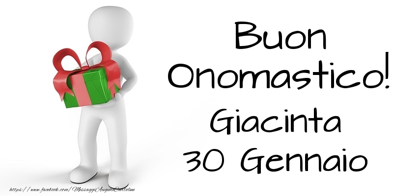 Buon Onomastico  Giacinta! 30 Gennaio - Cartoline onomastico