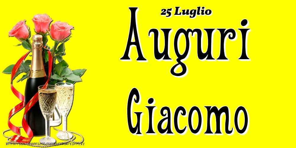 25 Luglio - Auguri Giacomo! - Cartoline onomastico