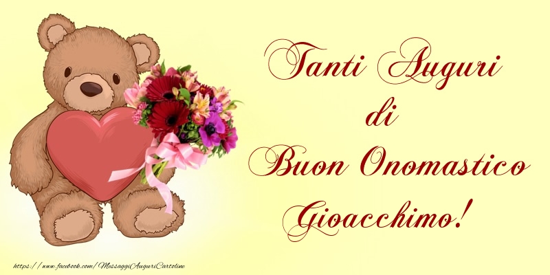 Tanti Auguri di Buon Onomastico Gioacchimo! - Cartoline onomastico con animali