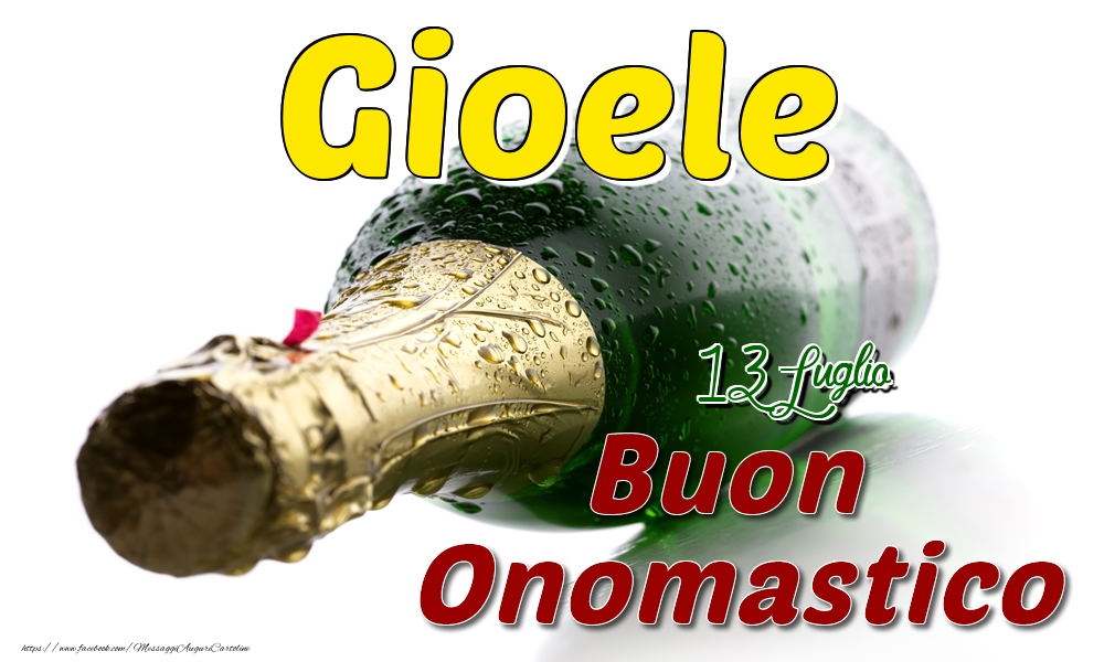 13 Luglio  -  Buon onomastico Gioele - Cartoline onomastico