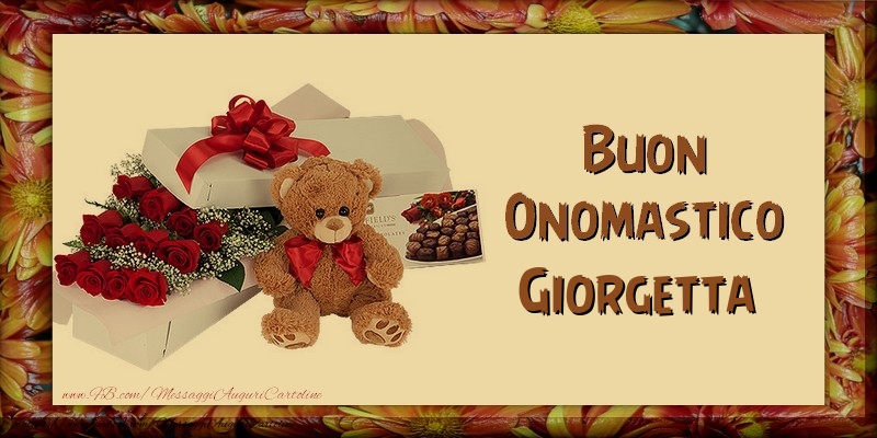 Buon Onomastico Giorgetta - Cartoline onomastico con animali