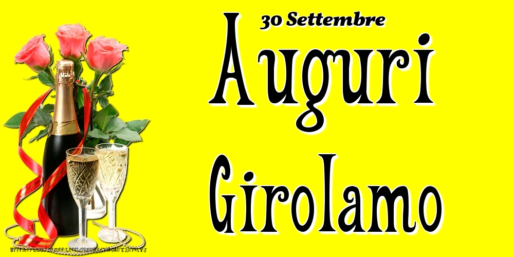 30 Settembre - Auguri Girolamo! - Cartoline onomastico