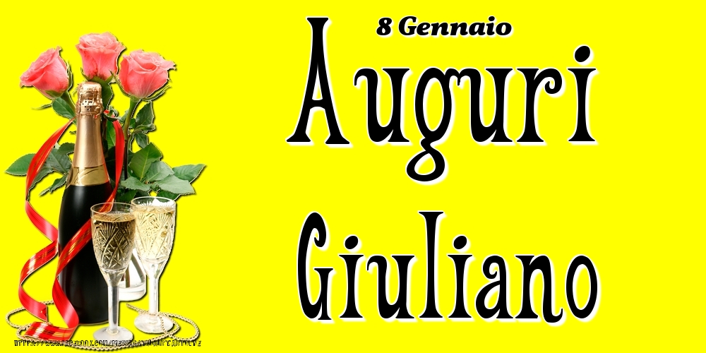 8 Gennaio - Auguri Giuliano! - Cartoline onomastico