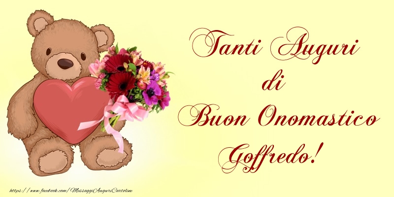 Tanti Auguri di Buon Onomastico Goffredo! - Cartoline onomastico con animali