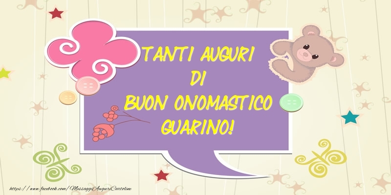 Tanti Auguri di Buon Onomastico Guarino! - Cartoline onomastico con animali