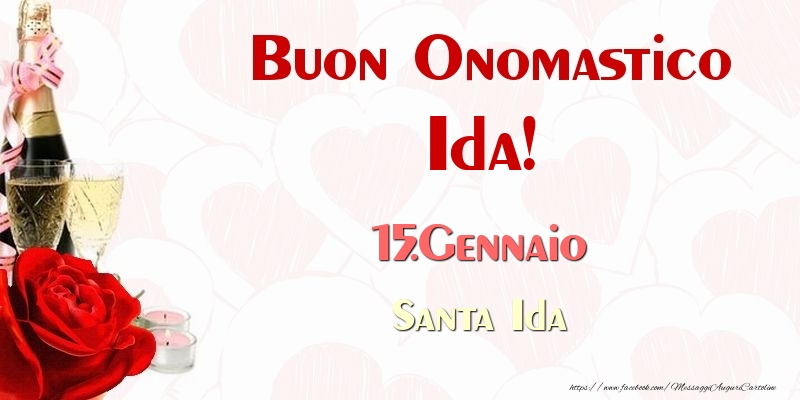  Buon Onomastico Ida! 15.Gennaio Santa Ida - Cartoline onomastico