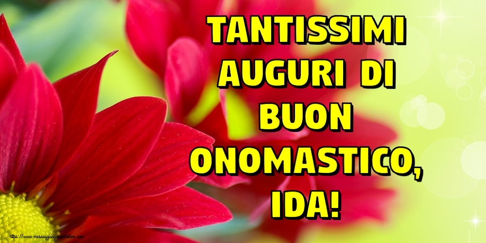 Tantissimi auguri di Buon Onomastico, Ida! - Cartoline onomastico