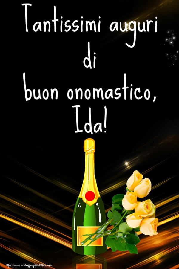 Tantissimi auguri di buon onomastico, Ida! - Cartoline onomastico con fiori