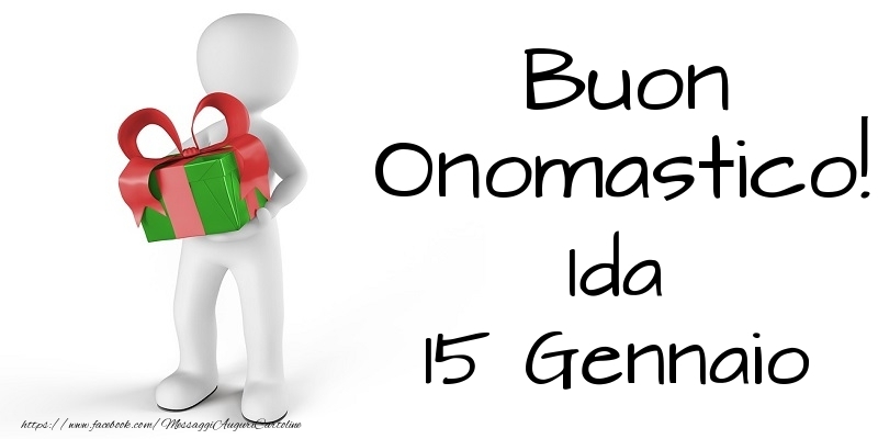 Buon Onomastico  Ida! 15 Gennaio - Cartoline onomastico