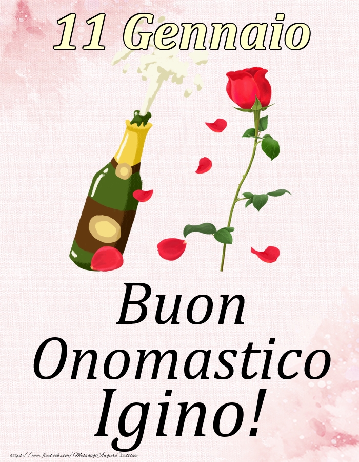 Buon Onomastico Igino! - 11 Gennaio - Cartoline onomastico