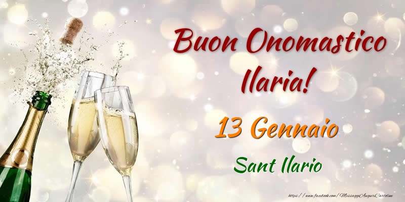 Buon Onomastico Ilaria! 13 Gennaio Sant Ilario - Cartoline onomastico