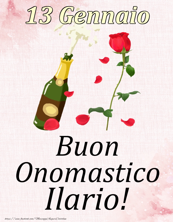 Buon Onomastico Ilario! - 13 Gennaio - Cartoline onomastico