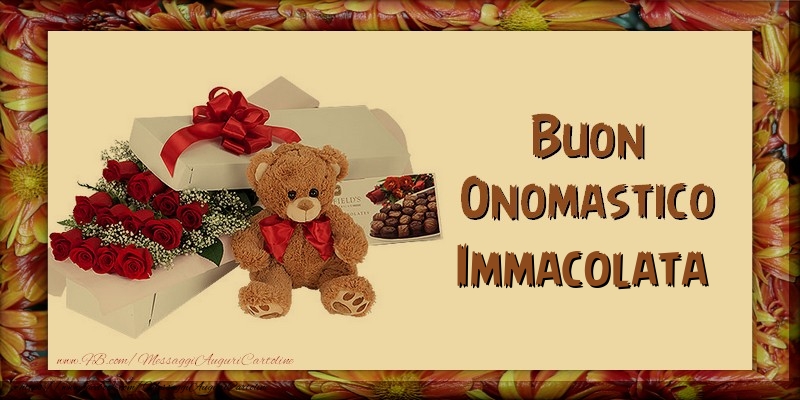 Buon Onomastico Immacolata - Cartoline onomastico con animali