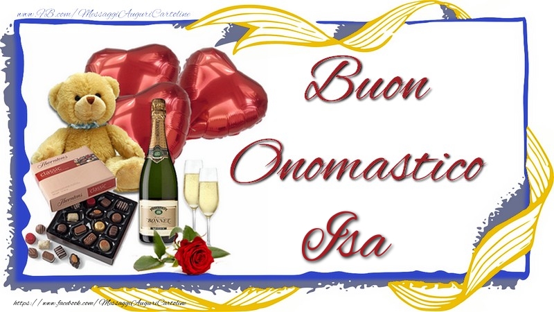 Buon Onomastico Isa - Cartoline onomastico con animali