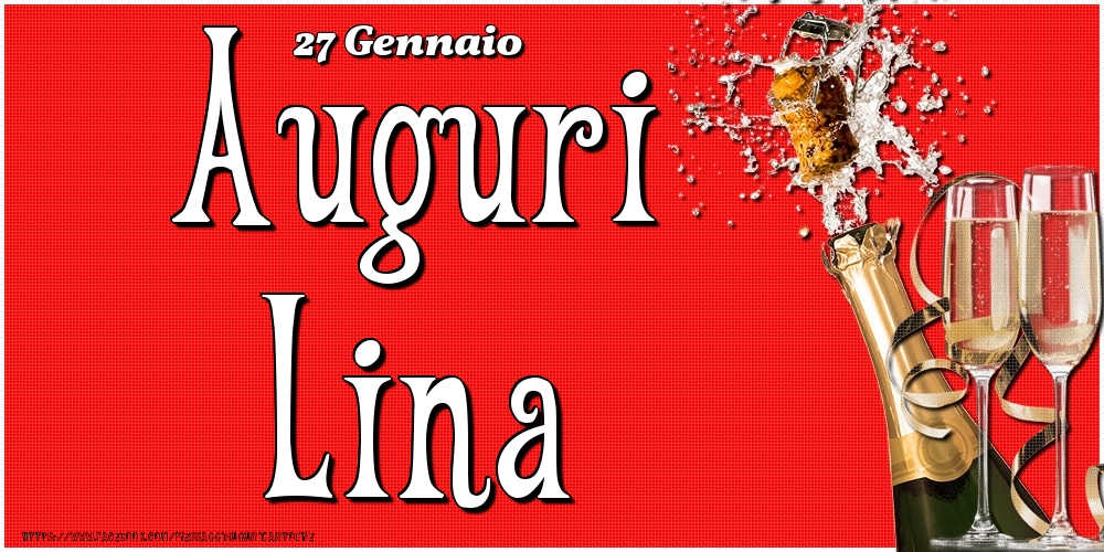 27 Gennaio - Auguri Lina! - Cartoline onomastico