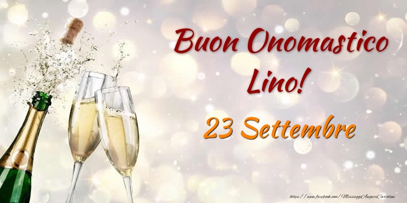 Buon Onomastico Lino! 23 Settembre - Cartoline onomastico