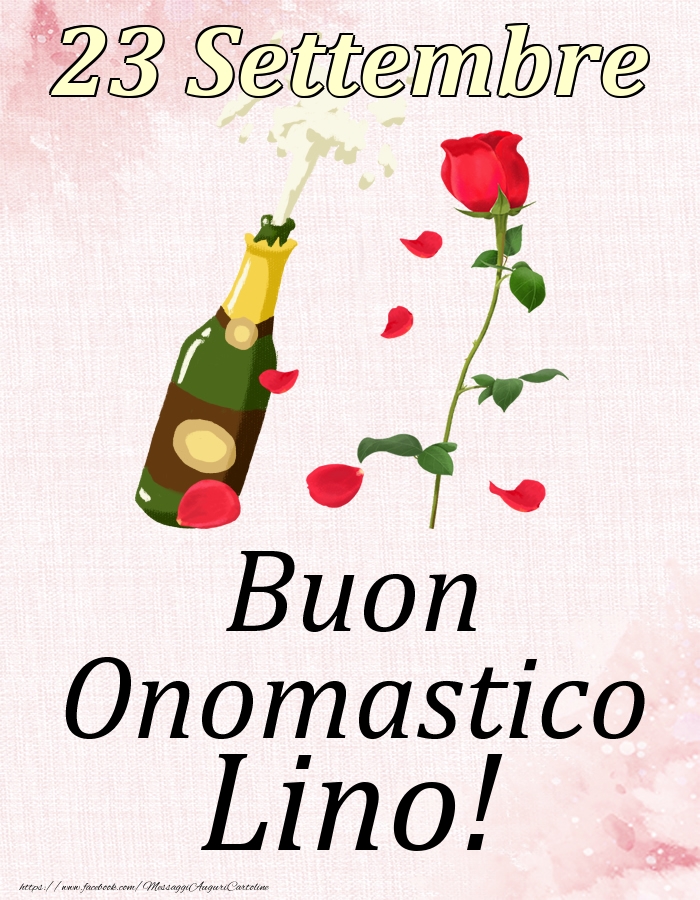 Buon Onomastico Lino! - 23 Settembre - Cartoline onomastico