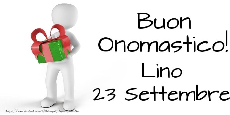 Buon Onomastico  Lino! 23 Settembre - Cartoline onomastico