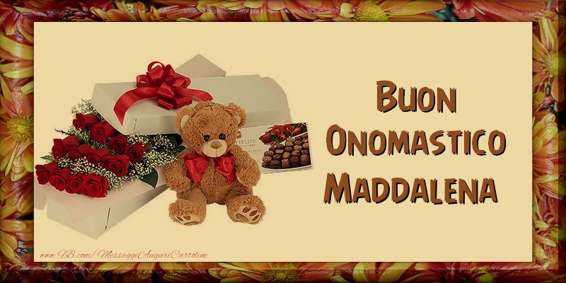 Buon Onomastico Maddalena - Cartoline onomastico con animali