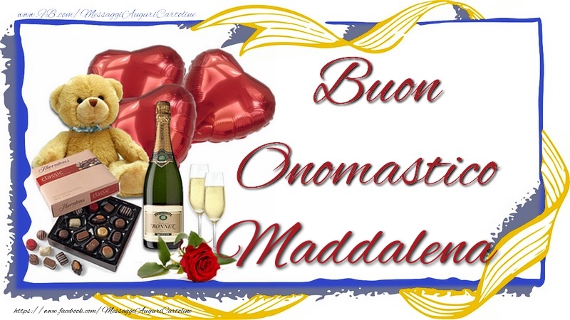 Buon Onomastico Maddalena - Cartoline onomastico con animali