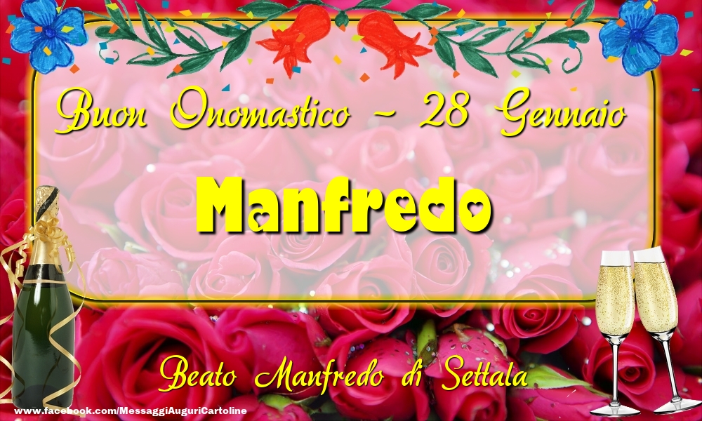 Beato Manfredo di Settala Buon Onomastico, Manfredo! 28 Gennaio - Cartoline onomastico