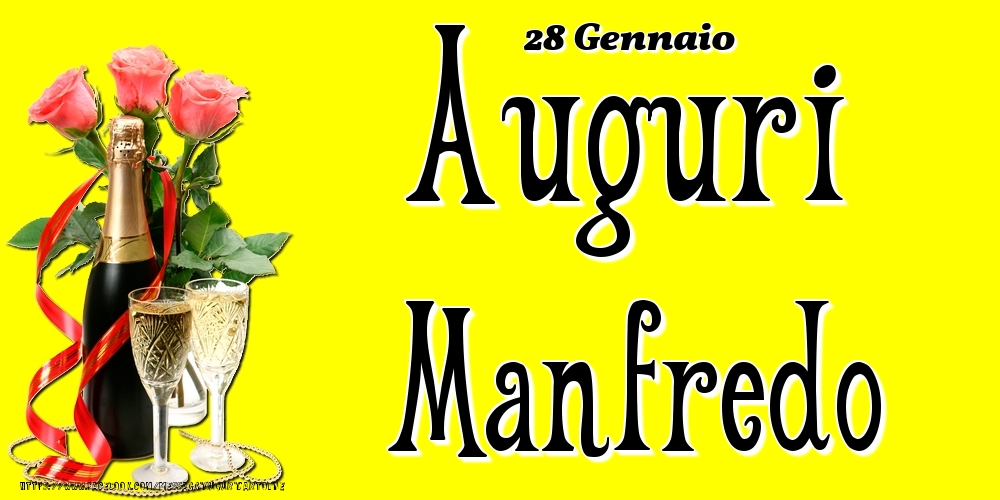 28 Gennaio - Auguri Manfredo! - Cartoline onomastico