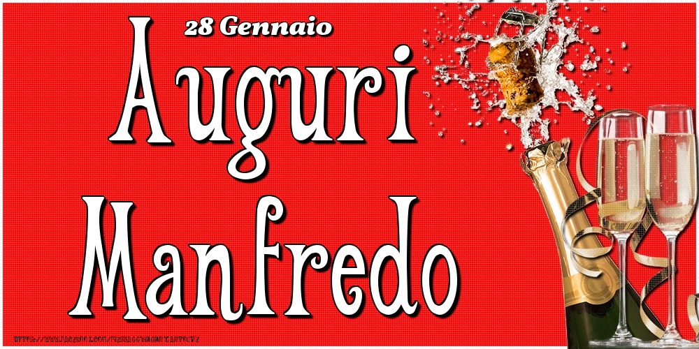 28 Gennaio - Auguri Manfredo! - Cartoline onomastico