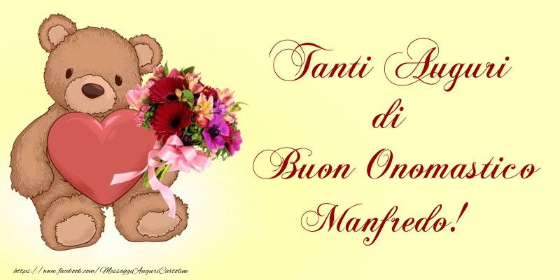 Tanti Auguri di Buon Onomastico Manfredo! - Cartoline onomastico con animali