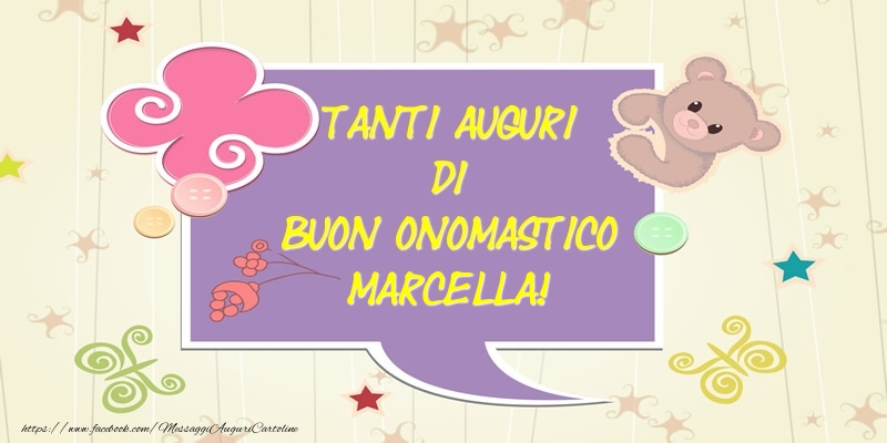 Tanti Auguri di Buon Onomastico Marcella! - Cartoline onomastico con animali