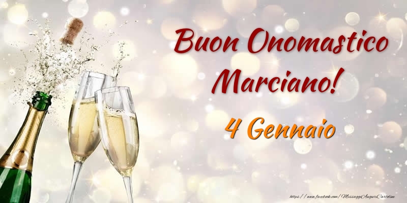 Buon Onomastico Marciano! 4 Gennaio - Cartoline onomastico