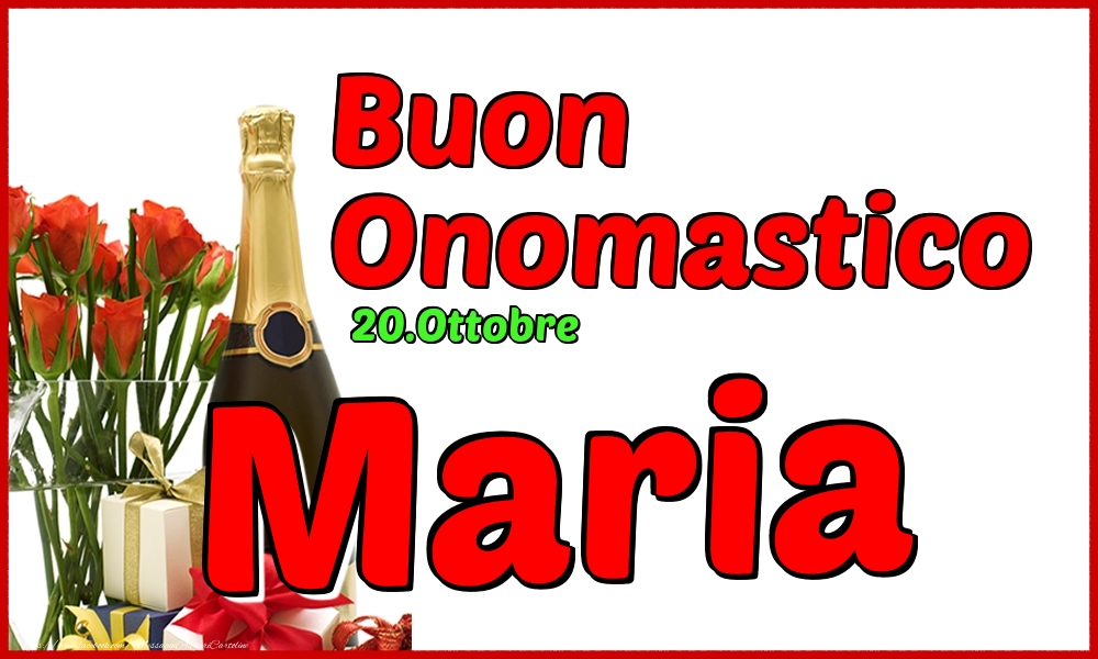 20.Ottobre - Buon Onomastico Maria! - Cartoline onomastico