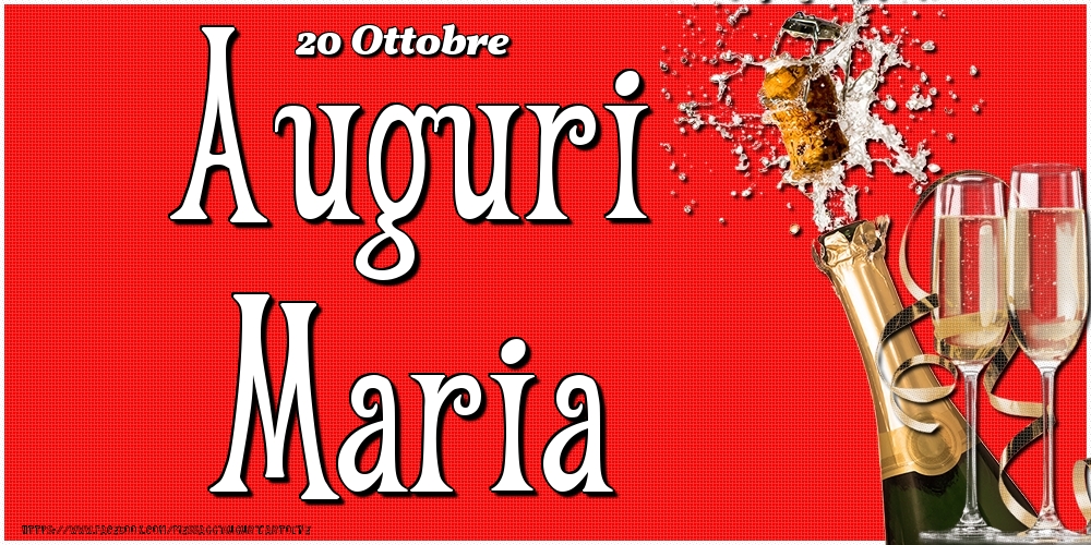 20 Ottobre - Auguri Maria! - Cartoline onomastico