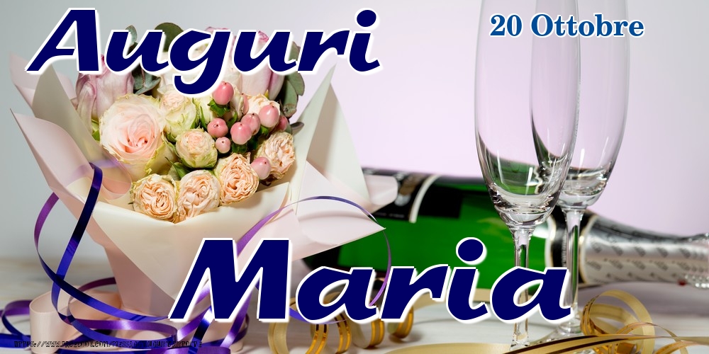 20 Ottobre - Auguri Maria! - Cartoline onomastico