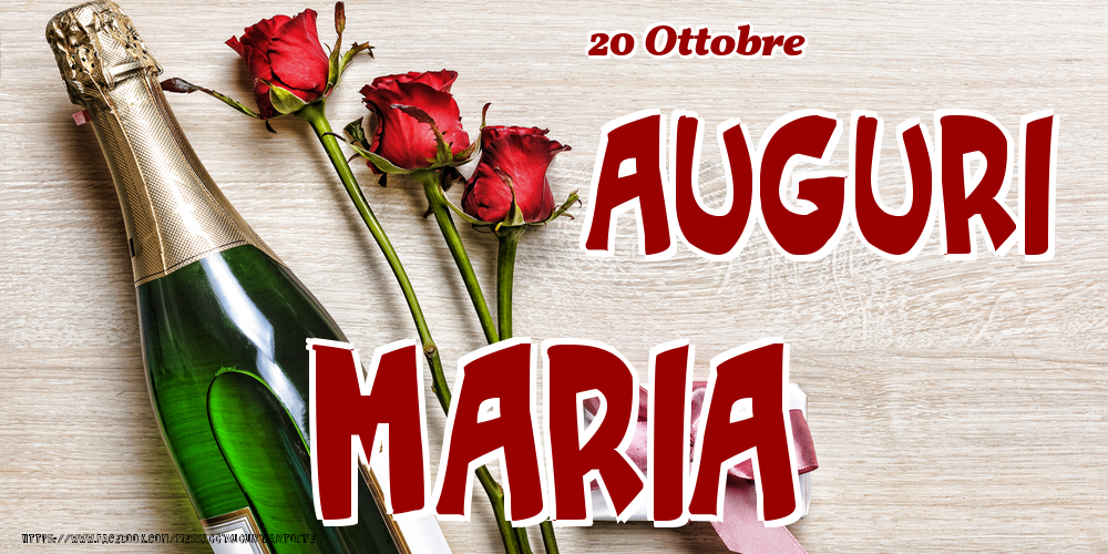 20 Ottobre - Auguri Maria! - Cartoline onomastico