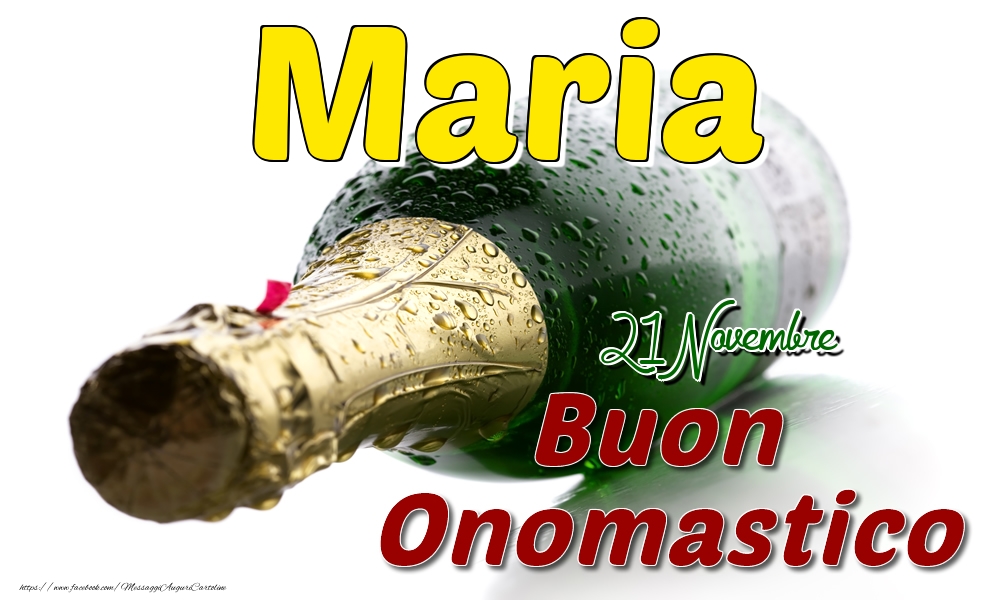 21 Novembre  -  Buon onomastico Maria - Cartoline onomastico