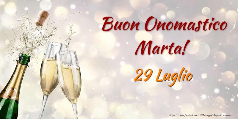 Buon Onomastico Marta! 29 Luglio - Cartoline onomastico