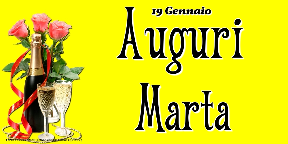 19 Gennaio - Auguri Marta! - Cartoline onomastico